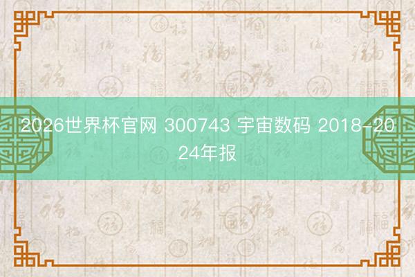 2026世界杯官网 300743 宇宙数码 2018-2024年报